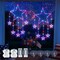 2 Pack 4th of July Window Lights,12IN 73LED Red White and Blue Star Lights
